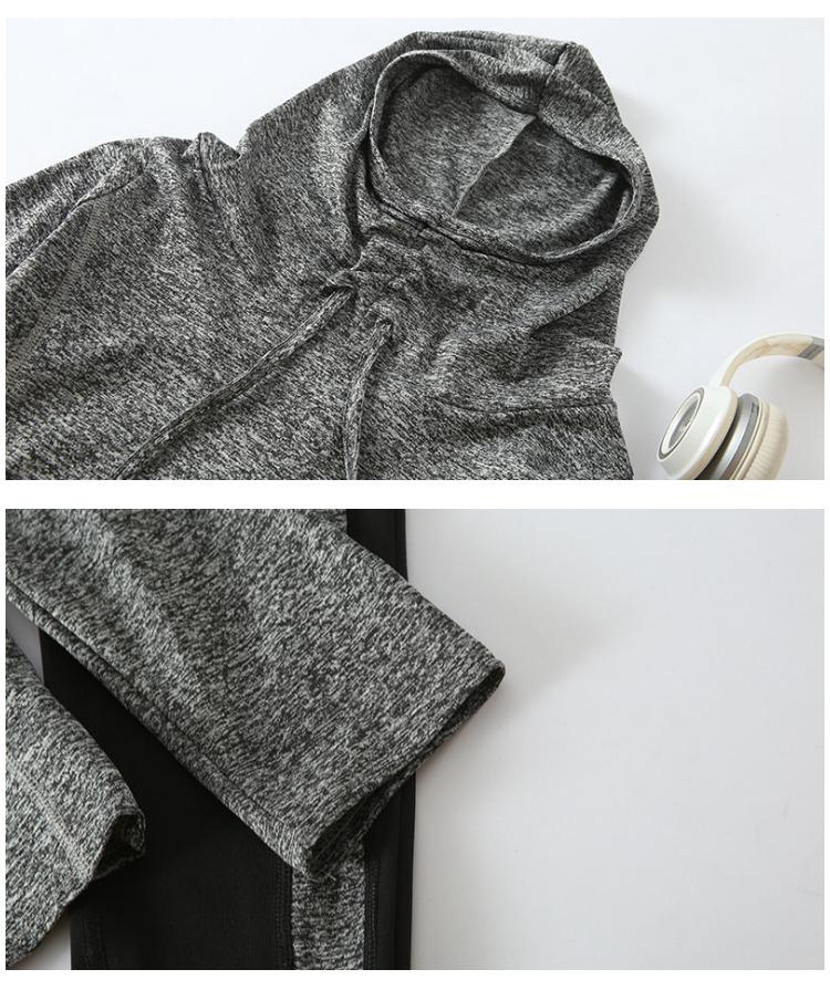 Dame langærmet sportstrøje slim fit ensfarvet løbesweatshirt hættetrøje løs fitness yoga t-shirts sportstøj til kvinder gym