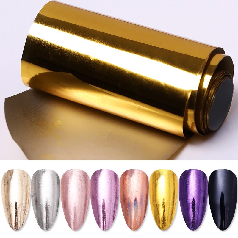 1 rolle Gold Splitter Nagel Folien funkelnd Himmel funkeln Nagel Kunst Transfer Aufkleber Schieberegler Papier Nagel Kunst Manikübetreffend Dekoration Neue
