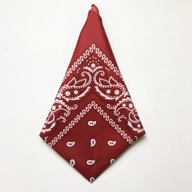 Hiphop bandana vierkante sjaal 55cm*55cm zwarte rode hoofdbanden bedrukt voor dames/heren/jongens/meisjes: Door