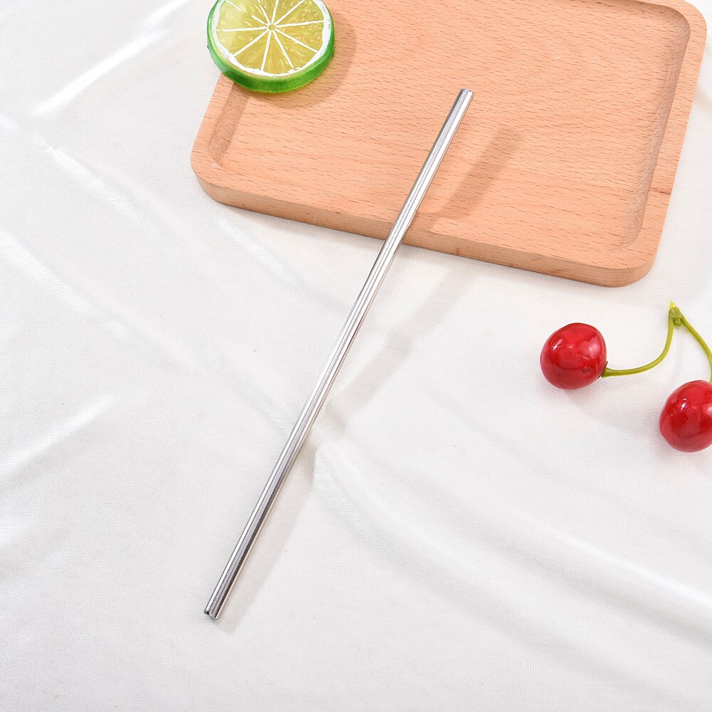 Rainbow Color Reusable Metal Straws Set with Cleaner Brush 304 Stainless Steel Drinking Straw Milk Bar Party Drinkware: JD155