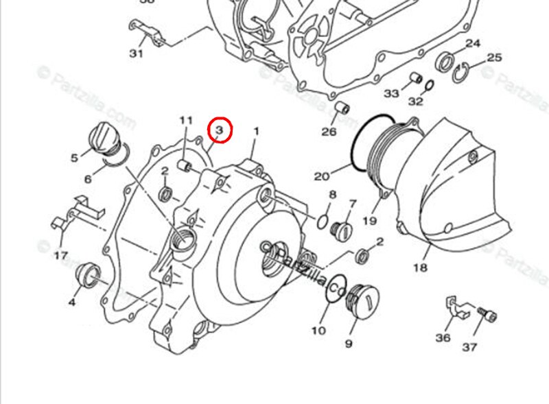 Joint de couvercle de carter gauche de moteur de moto, pour Yamaha XV500K VIRAGO 535 XV535 V-STAR Classic XVS650 XV65