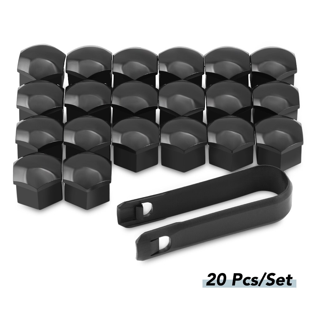 20 Stuks Auto Wiel Moer Caps Voor Opel Astra H Corsa D J Insignia G Vectra C Mokka Zafira: Black