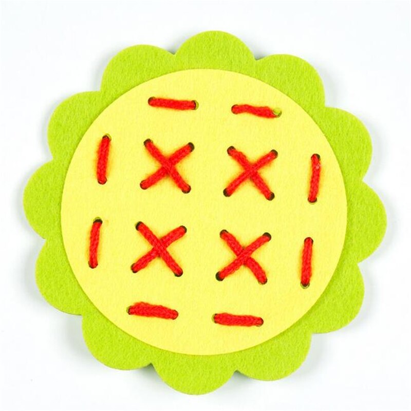 Hand Zipper Button Teaching Kindergarten Manual Diy Weave Cloth Early Learning Education Toys Montessori Teaching Aids Math Toys: green