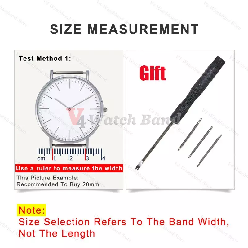 Elastic Stretch Watch Strap Stainless Steel Watch Band 14mm 16mm 18mm 20mm 22mm Metal Expansion Strap Wristband Bracelet Tool