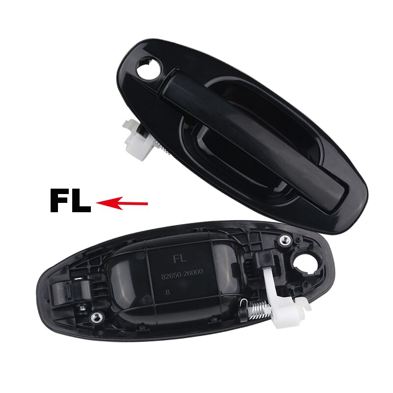 Poignée de porte extérieure | Poignée extérieure de voiture, bol pour Hyundai Santa Fe 2001-2006 82650-26000 82660-26000 poignée de porte extérieure 4 portes: Front left