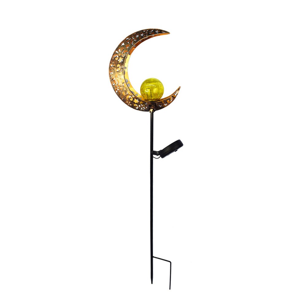 Solar LED Flame Light IP65 Waterproof Retro Iron Garden Lawn Lamp Outdoor Garden Landscape Decor Sun Moon Flame Lighting: D