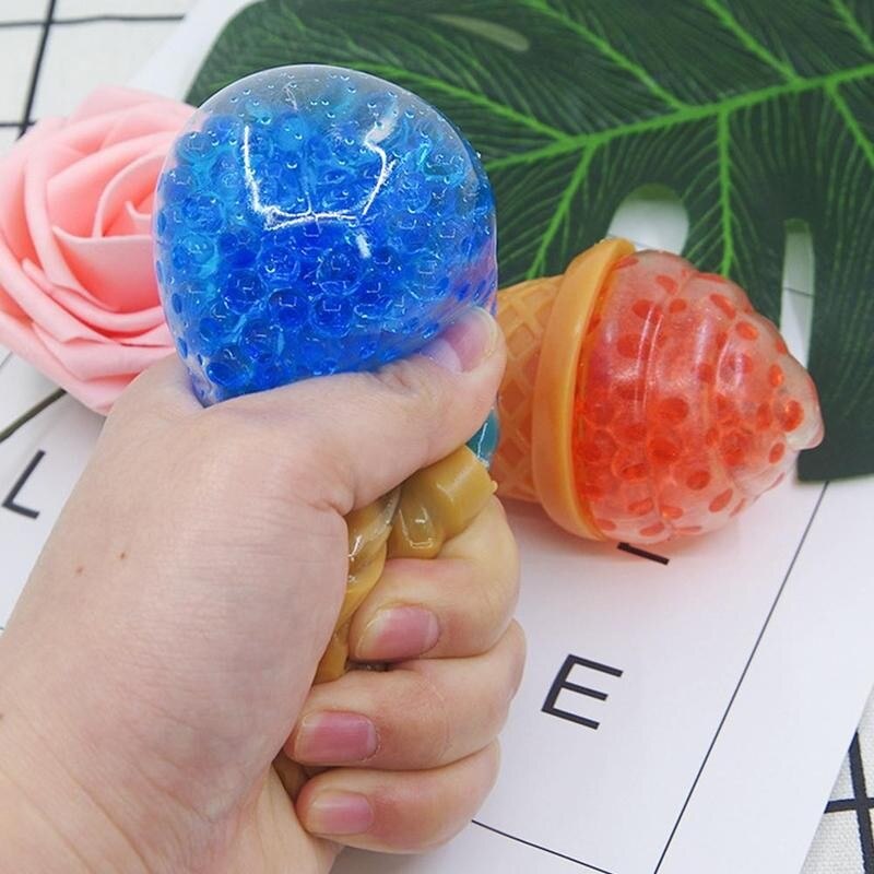 Sorvete de uva bola descompressão brinquedo squishy alívio do estresse squeeze vent bola adhd brinquedo presentes cor aleatória