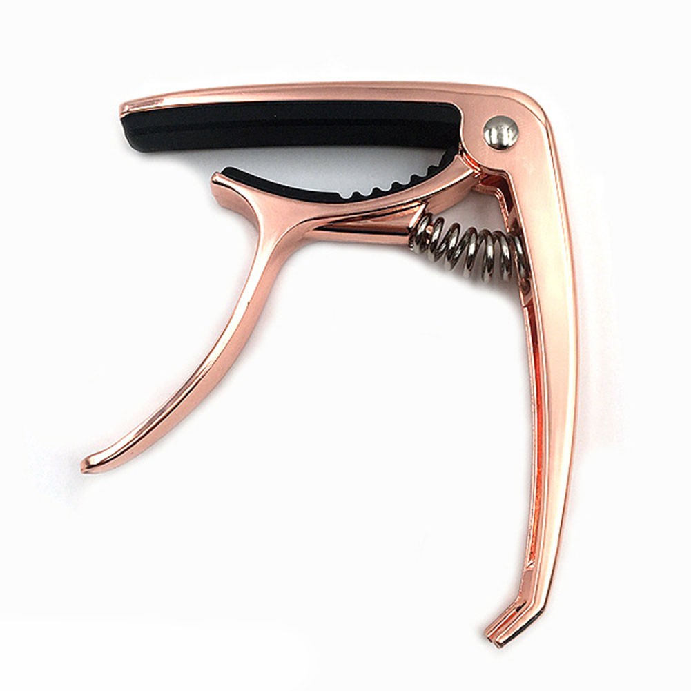Pince de capodastre en métal pour guitare acoustique électrique, en alliage de Zinc, réglage de la tonalité, changement rapide, Ukulele: Rose gold