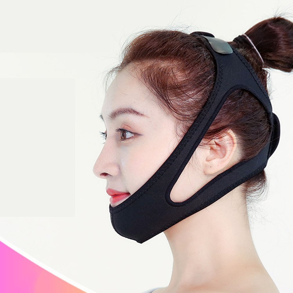 Anti ronflement arrêter de ronfler menton sangle ceinture caoutchouc Anti apnée mâchoire Solution soutien femme homme santé sommeil outils de soins de santé: Default Title