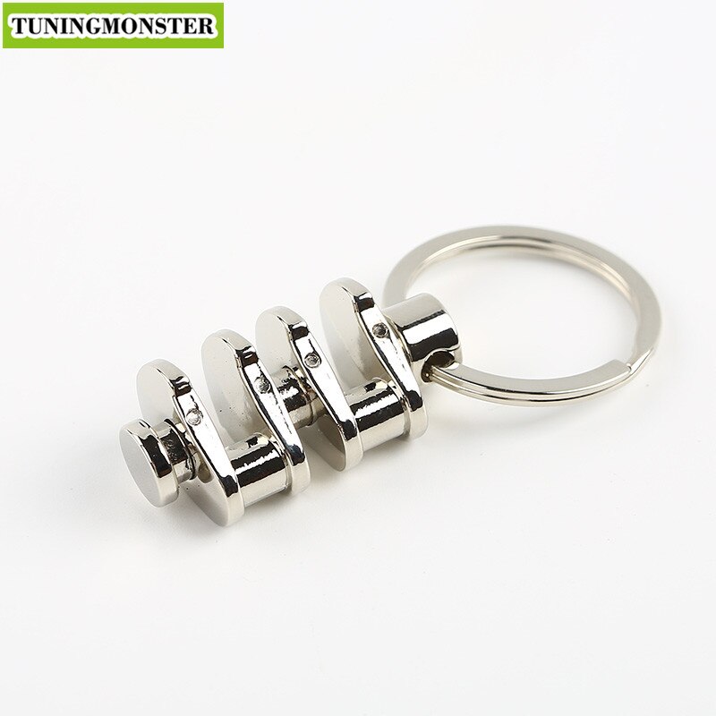 Llavero giratorio en 3D con forma de cigüeñal, llavero de juguete, modelo de Metal, piezas de coche y camión, TUNINGMONSTER