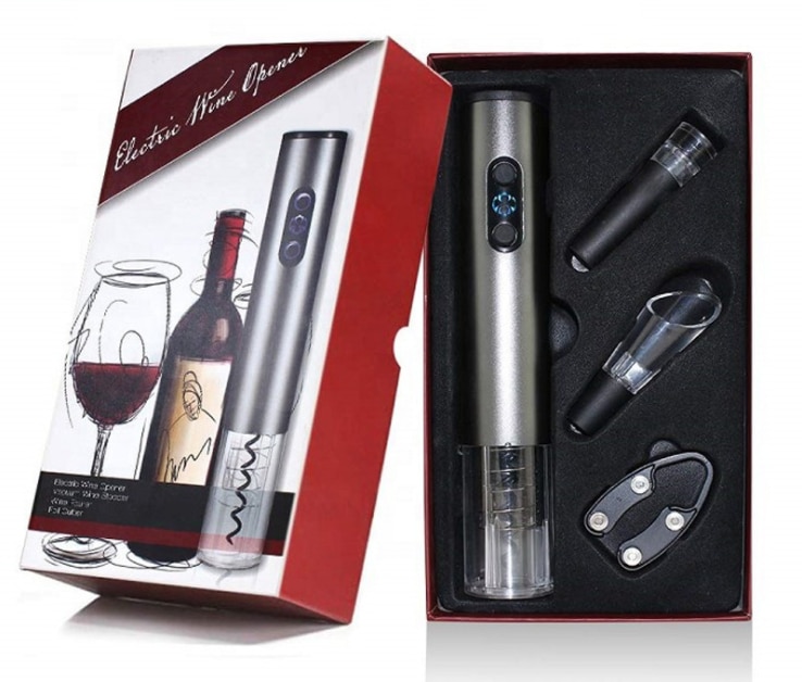 Electric Wine Opener Four-piece Set Household Hotel Party Wedding Automatic Red Wine Bottle Opener Kitchenware