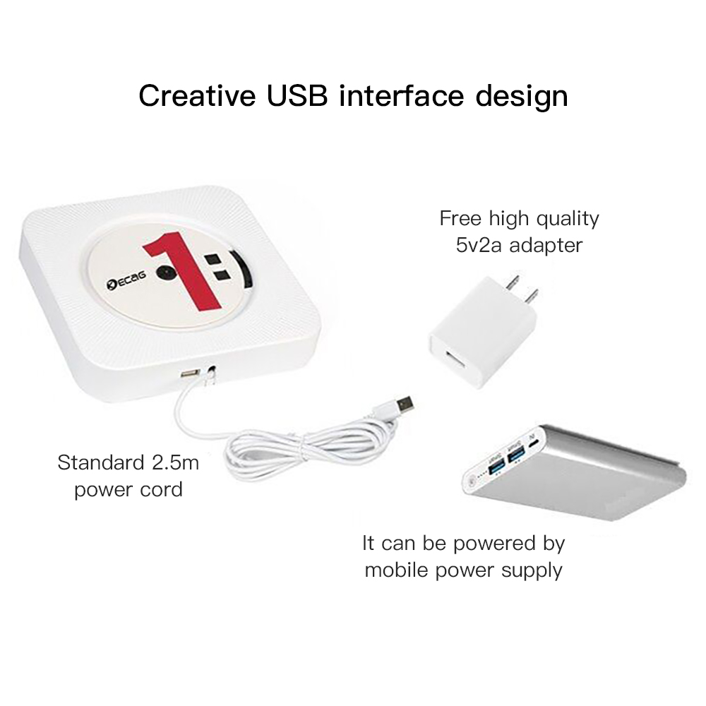 CD Player Surround Sound FM Radio Bluetooth USB MP3 Disk Portable Music Player Remote Control Stereo Speaker Home FM Radio