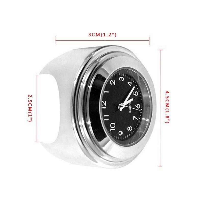 Motorcykel klocka klocka termometer motor 22-25mm styrfäste urtavla klocka klocka termometer temp gauga för yamaha kawasaki