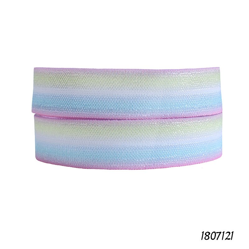 (50 yards/parti) spandex nylon stof regnbuegradient ombre trykt fjende elastisk bånd: E1809122