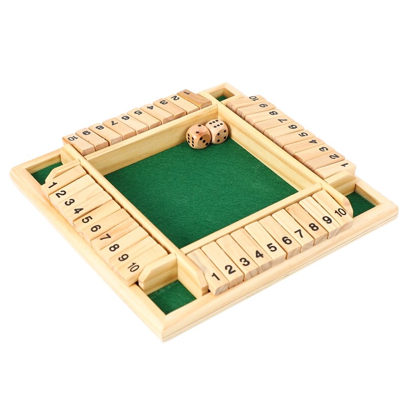 4 Players Digital Puzzle Board Game Shut The Box Game Set Number Drinking Games For Friends/Family