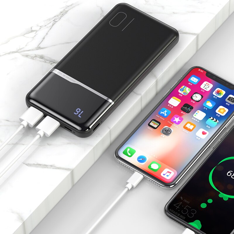 Power Bank 10000 Mah Draagbare Opladen Powerbank 10000 Mah Usb Poverbank Externe Batterij Oplader Voor Xiaomi Mi 9 8 Iphone