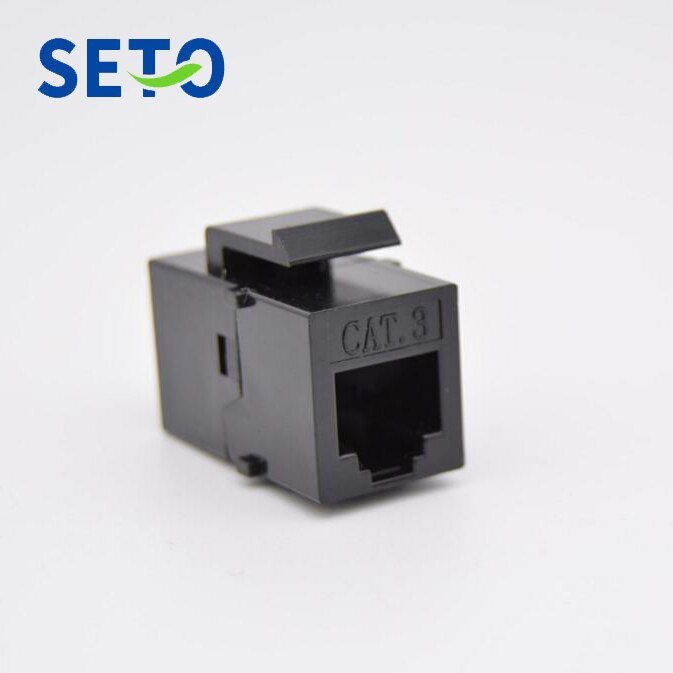 SeTo RJ11 Cat3 Black Telephone Module RJ11 Phone Connector Keystone For Wall Plate Socket
