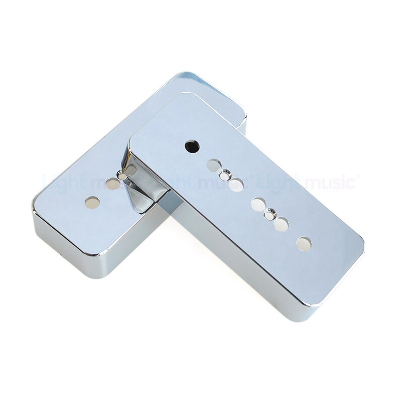 1 Set of 2pcs Silver P90 Soapbar Pickup Cover 50/52mm For LP Style Electric Guitar Parts