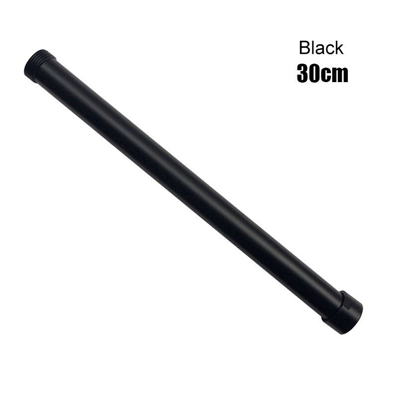 12" Solid Brass Round Bath Shower Faucet Extension Tube Bar Chrome Nickel Golden Black Faucet Extension Pipe: Black Color