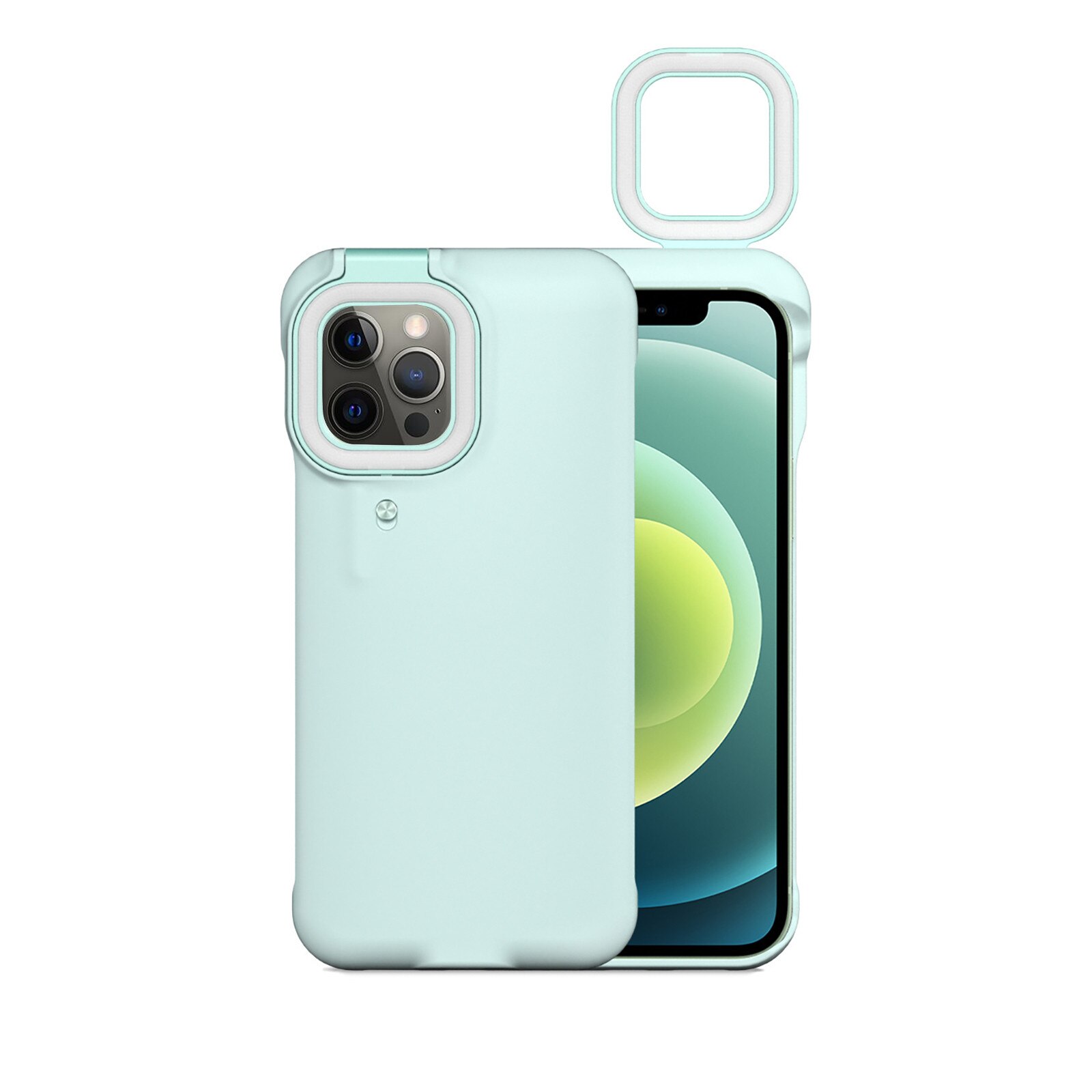 1pcs Fill Cell Phone Case Light Fill Light Selfie Beauty Ring Flash Mobile Phone Case Stable Shell Perfect For Iphone