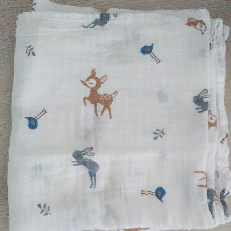 Mousseline Katoen Gaas Badhanddoek 2 Lagen Baby Handdoek Baby Inbakeren Handdoek Ins Explosies Winkelwagen Zetel Deken: color 14