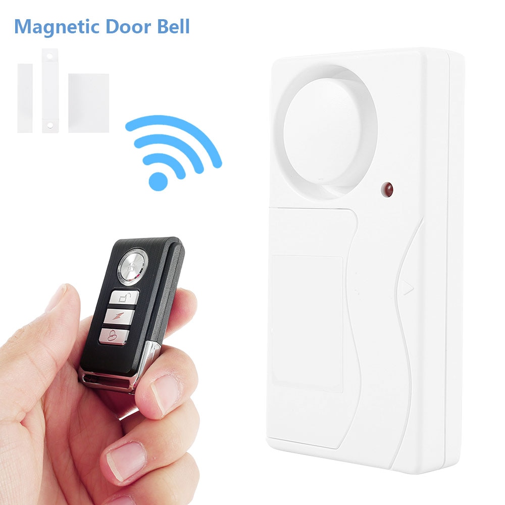 Magnetic Door Bell Alarm System Home Security Wireless Remote Control Welcome Door Bell Home Shop Shed Security System