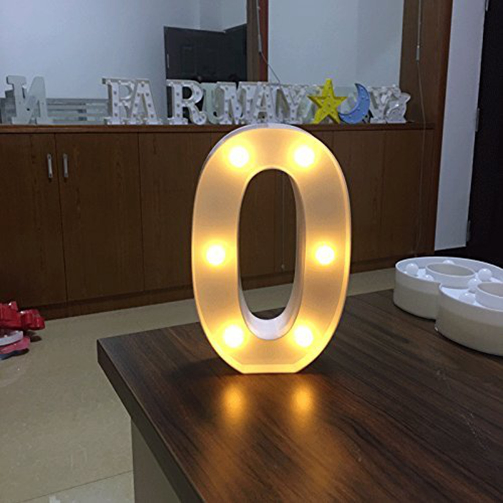 Number LED Night Lights Luminous Number Letter Lamp Light for Home Wedding Birthday Christmas Party Decoration Scene Props: Gold