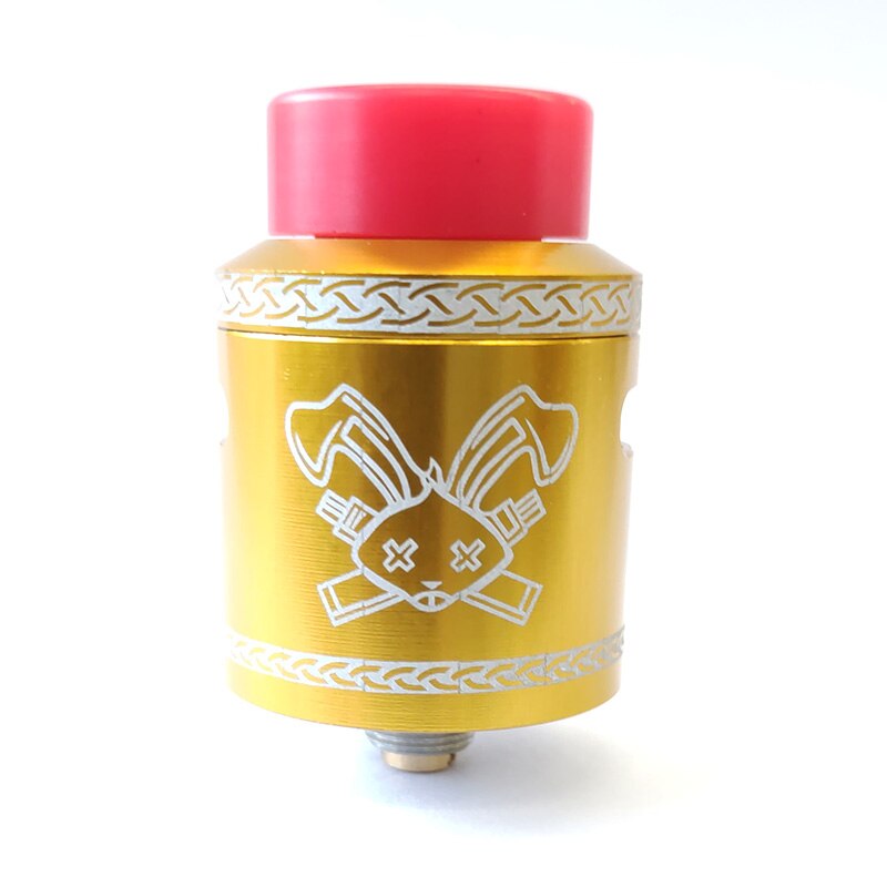 Phenomenon Dead Rabbit V2 RDA 24mm 810 Drip Tip Dual Coil Airflow System Squonk 510 BF Pin Vape Thread Lace Cotton Ni80 Coil: Gold