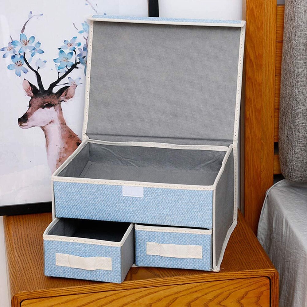 Lagerung Schublade nicht gewebte Faltbare Socken Lagerung Korb Behälter Schreibtisch Schrank Kosmetische Organizer für Unterwäsche Schmuck Schal Socken