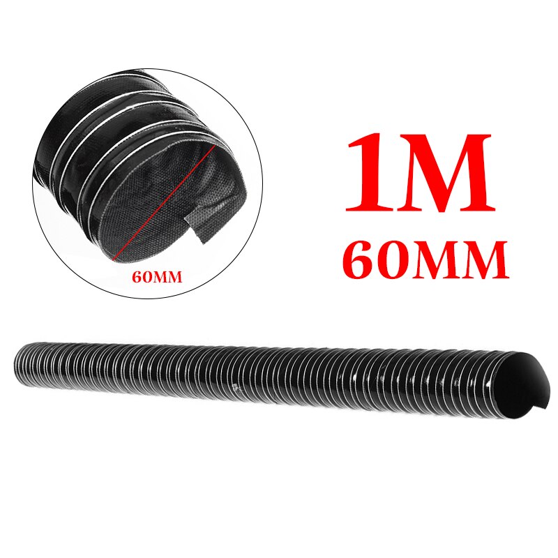 Car Hood Air Intake Pipe 1m Air Ducting Hose Heat Resistant Temperature Resistance 45/51/57/60/63/70/76mm: 60mm