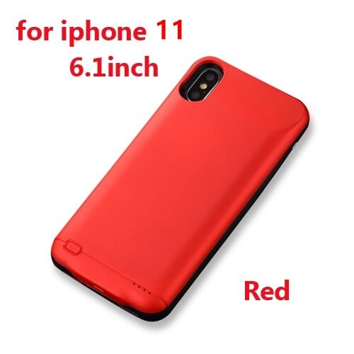 Hot 10000mAh ładowarka Case dla iphone 6 6s 7 8 Plus Power Bank etui do ładowania dla iphone 11 Pro XS Max 6s power bank Case: 11 Red