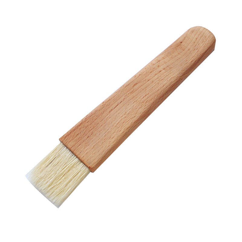 BBQ Insmeerborstel Barbecue Grill Kok Olie Borstel Houten Handvat Bakken Gebak Borstel Boter Honing Saus Borstel Houten Keukengerei: 1Pc Flat