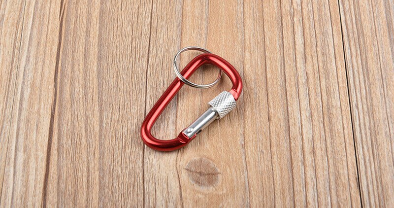 Climbing Carabiner D Shape Climbing Buckle Lock Security Safety Lock Outdoor Climbing Equipment 47*22mm: red