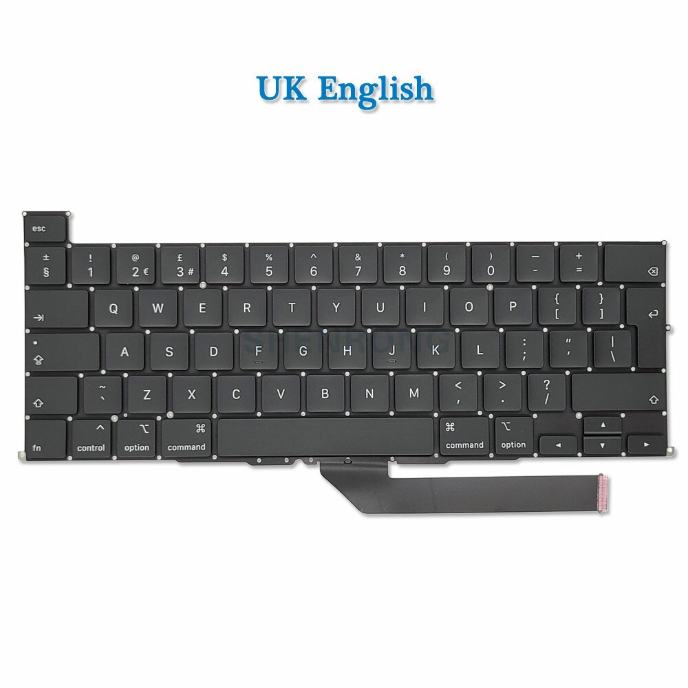 A2141 Keyboard EU UK US English FR French Spanish German Russian Arabic For MacBook Pro Retina 16" A2141 Year EMC 3347