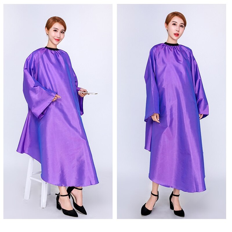 Salon Hair Styling Cape Hair Cutting Coloring Waterproof anti-static Hairdresser Apron With sleeves Barber Gown