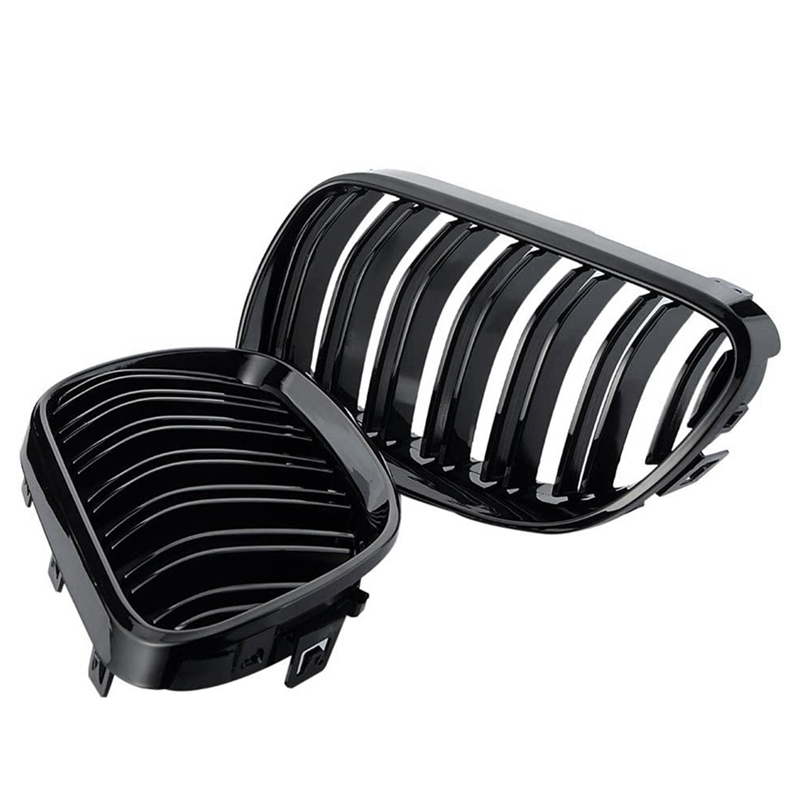 2X Gloss Black Front Nier Grill Grille Voor-Bmw E92 E93 3-Serie 328I 335I Coupe Lci