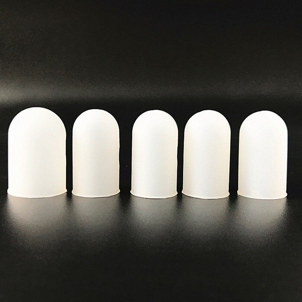 5pcs Silicone Fingers Cover Cap Fingertip Protector Insulation Finger Guard Anti-skid Set Finger Protect Barbecue Kitchen Tool: Default Title