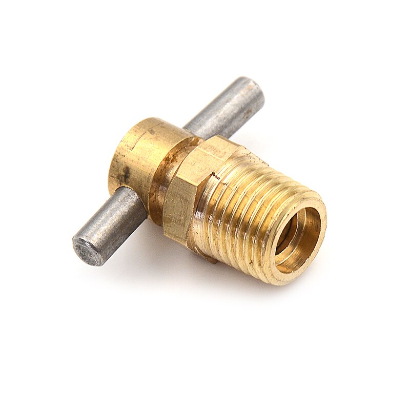 1pc 12mm Diameter 1/4 Inch NPT Brass Drain Valve For Air Compressor Tank Replacement Part