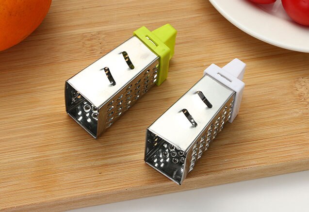 Útil Mini-rallador de mano multifunción de 4 lados, rebanador pequeño y versátil, utensilios de Cocina para frutas y verduras, aparato de Cocina