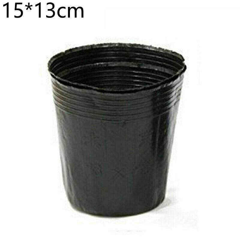 100pcs Plant Pots Small Terracotta Plastic Flower Pot Cactus Tiny Nursery Transplant Flower Pots Fall Resistant Tray Grow Box: 100pcs 15x13cm