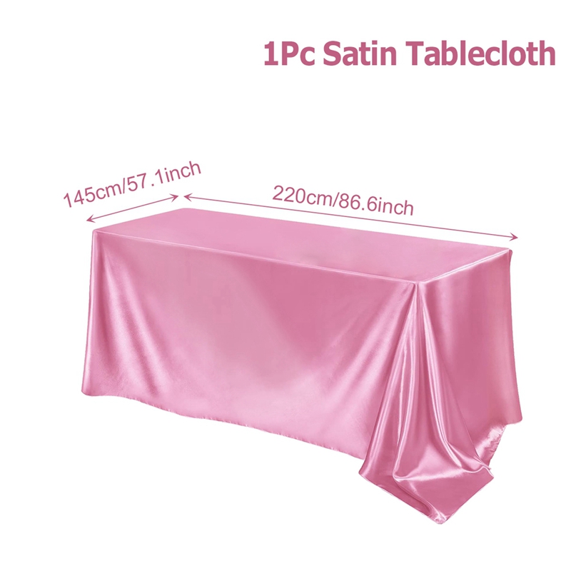Nappe rectangulaire en Satin, brillante, lisse, blanc, rose, couleur unie, fournitures de fête de mariage, décors de Table: YELLOW