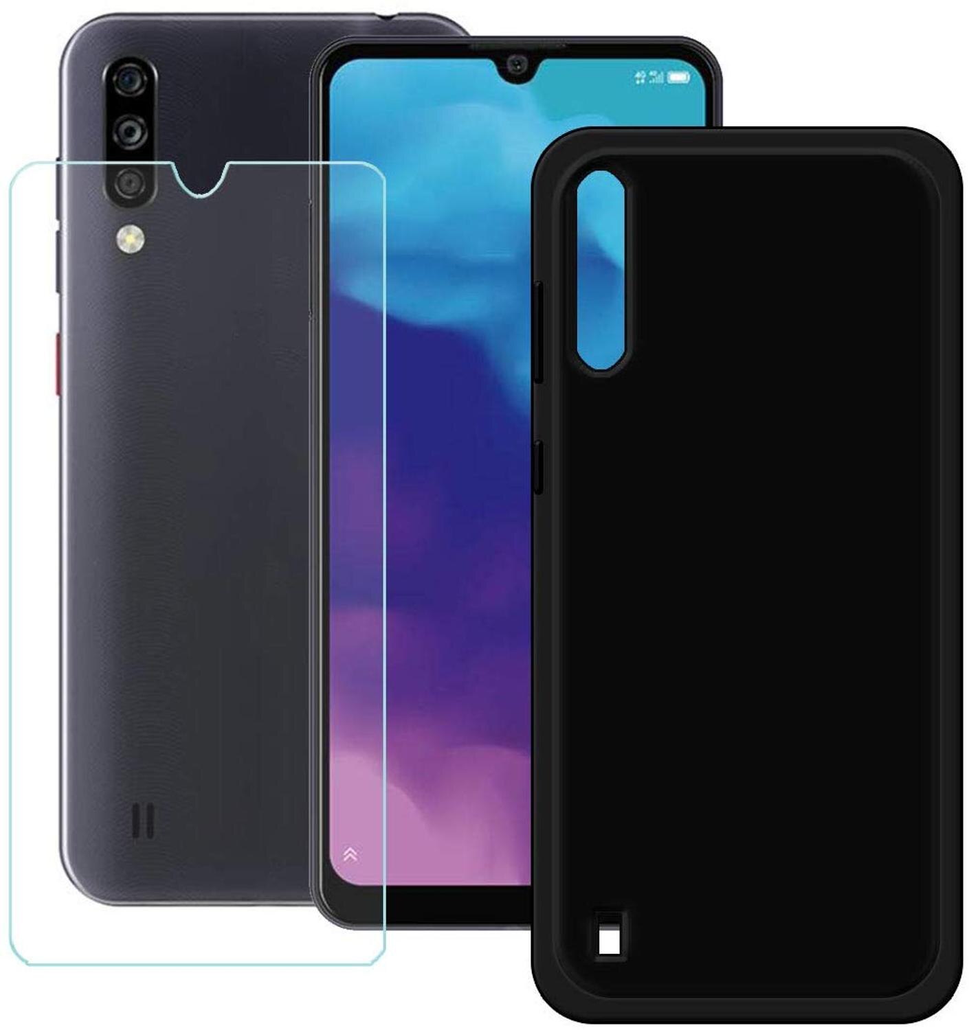 For ZTE BLADE A5 Case ZTE BLADE A5 Cover + Screen Protector Tempered Glass Protective Film For ZTE BLADE A5: Black