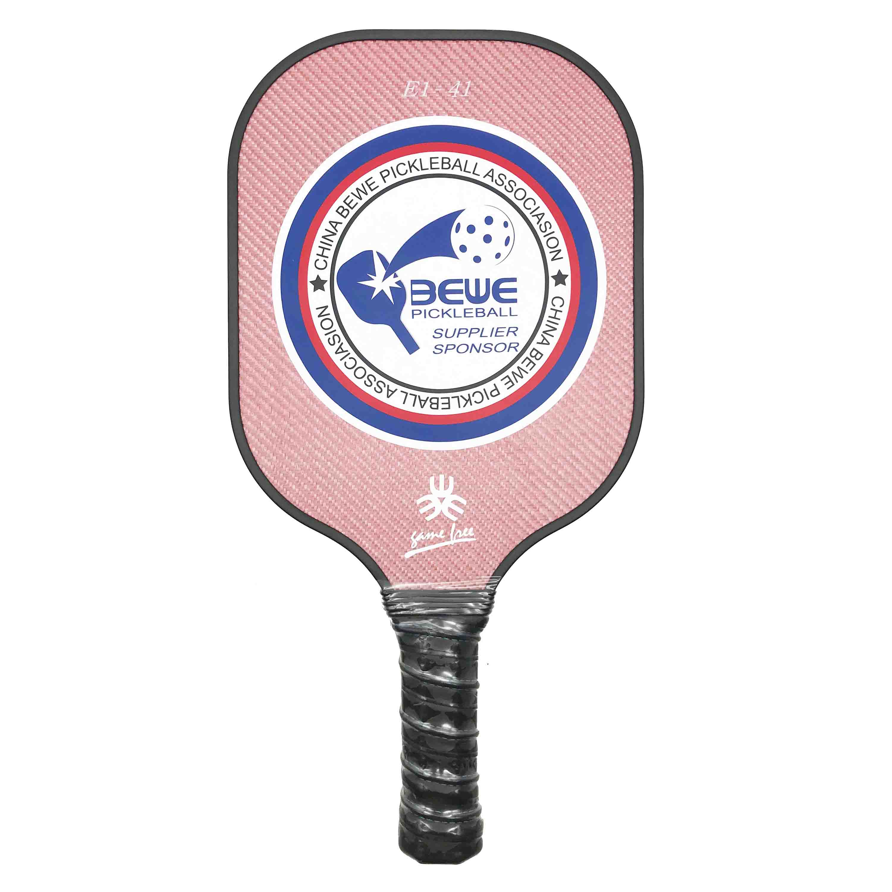 Fast BEWE Printing PE Honeycomb USAPA Graphite Carbon Pickleball Paddle: Pink