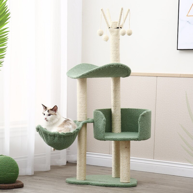 Funny Scratching Post Climbing Tree Toy Cat Tree Scratcher Activity Protecting Furniture Pet House Cat Furniture