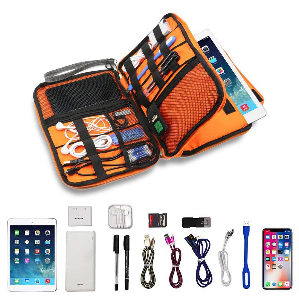 Travel Cable Bag Portable Digital USB Gadget Organizer Charger Wires Cosmetic Zipper Storage Pouch Kit Case Accessories Supplies