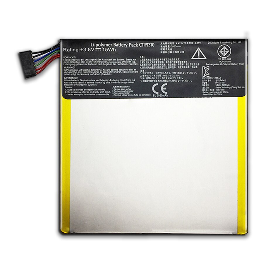 3950Mah Laptop Batterij Voor Asus Fonepad 7 ME372CG ME372CL K00E ME372 Lithium-polymeer Batterijen C11P1310