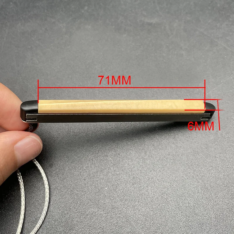 Transductor bajo puente, pastilla piezoeléctrica de cerámica, instrumentos de cuerda para guitarras acústicas de 4/6 cuerdas, bajo, 1 ud.