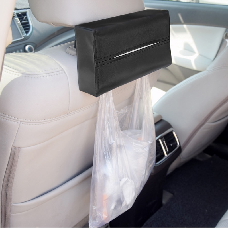 Universele Auto Zonneklep Tissue Doos Houder Auto Organizer Accessoires Indoor Pu Lederen Opvouwbare Tissue Box Cover Case voor Papier