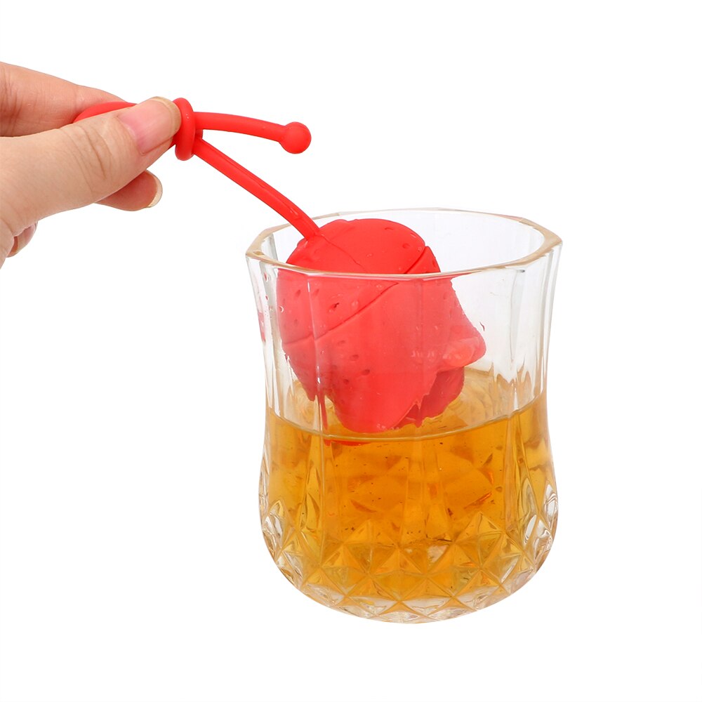 Silicone Tea Infuser Filter Loose Leaf Tea Ball Herbal Spice Rose Environmental Sanitation Tea Strainer