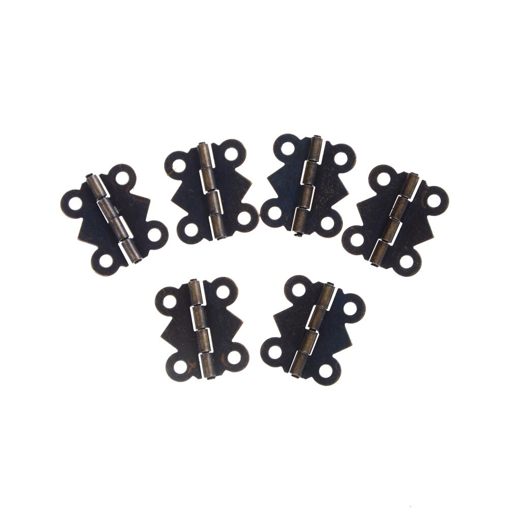 2-12 sztuk 10*8mm mosiądz mini zawias ozdoba na drzwi zawiasy prezent z drewna biżuteria skrzynka zawias okucia robić sprzęt meblowy ze śrubami